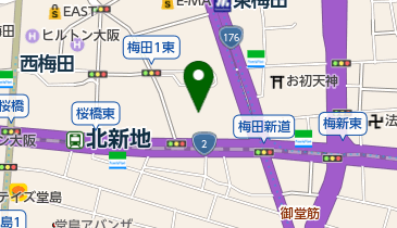 (株)テレビ愛媛大阪支社の地図画像