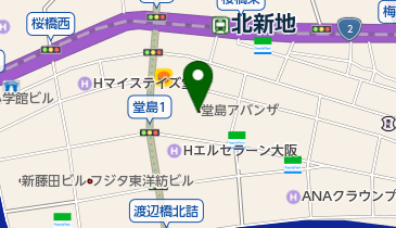(株)テレビ山梨大阪支社の地図画像