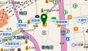 三菱UFJ信託銀行梅田支店の地図画像