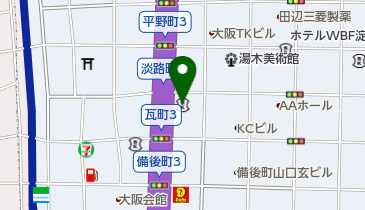 千葉銀行大阪支店の地図画像