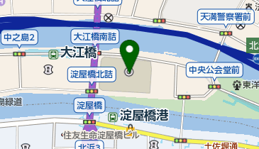 大阪シティ信用金庫中之島支店の地図画像