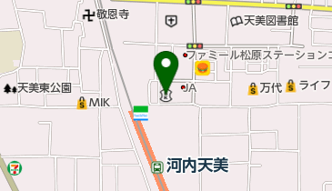 大阪信用金庫天美支店の地図画像