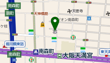 大阪厚生信用金庫南森町支店の地図画像