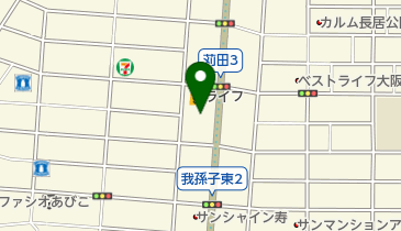 大阪厚生信用金庫我孫子支店の地図画像