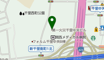 北おおさか信用金庫千里中央支店の地図画像