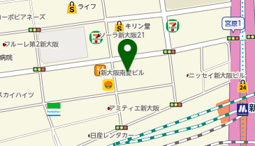 大阪信用金庫新大阪支店の地図画像