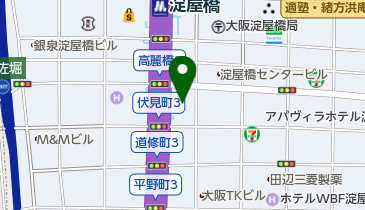 三菱UFJ銀行大阪中央支店の地図画像