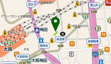 三菱UFJ銀行堂島支店の地図画像