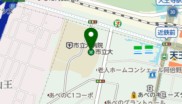 大阪公立大学阿倍野キャンパスの地図画像