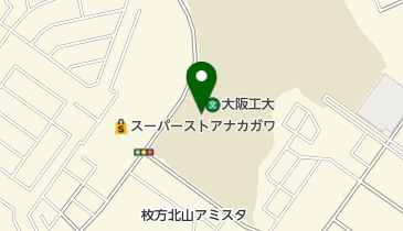 私立大阪工業大学情報科学部の地図画像