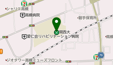 私立関西大学高槻ミューズキャンパスの地図画像