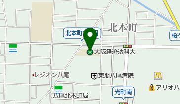 私立大阪経済法科大学八尾駅前キャンパスの地図画像