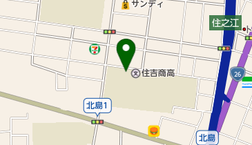 大阪府立住吉商業高校の地図画像