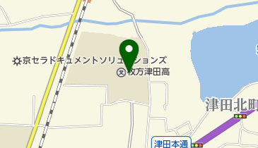 大阪府立枚方津田高校の地図画像