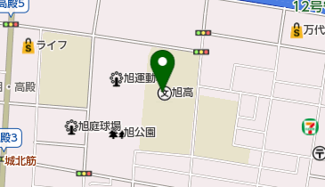 大阪府立旭高校の地図画像