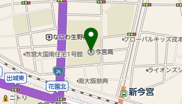 大阪府立今宮高校の地図画像