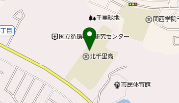 大阪府立北千里高校の地図画像