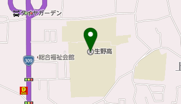 大阪府立生野高校の地図画像