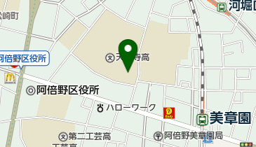 大阪府立天王寺高校の地図画像