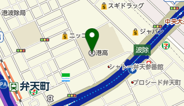 大阪府立港高校の地図画像