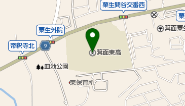 大阪府立箕面東高校の地図画像