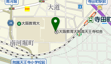 国立大阪教育大学教育学部附属高校天王寺校舎の地図画像