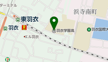 私立羽衣学園高校の地図画像