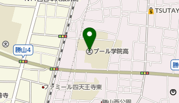 私立プール学院高校の地図画像