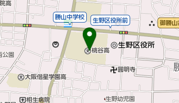 大阪府立桃谷高校の地図画像