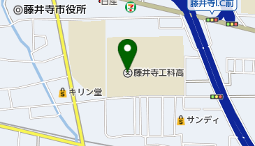 大阪府立藤井寺工科高校の地図画像