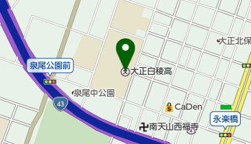 大阪府立大正白稜高校の地図画像