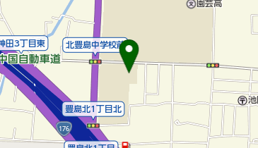 池田市立北豊島中学校の地図画像