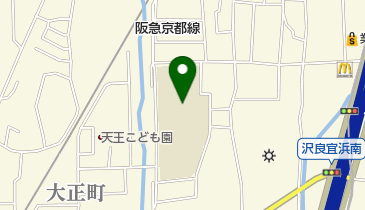 茨木市立天王中学校の地図画像