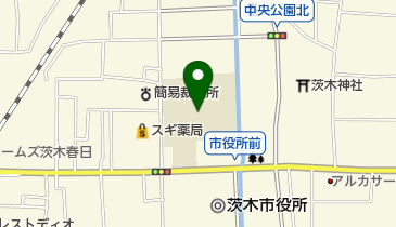 茨木市立養精中学校の地図画像