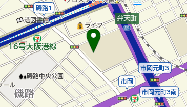 大阪市立市岡中学校の地図画像