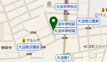 大阪市立大淀中学校の地図画像