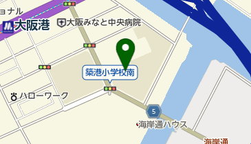 大阪市立築港中学校の地図画像