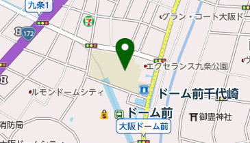 大阪市立西中学校の地図画像