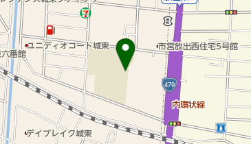 大阪市立放出中学校の地図画像