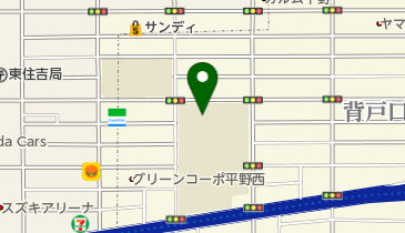 大阪市立平野中学校の地図画像