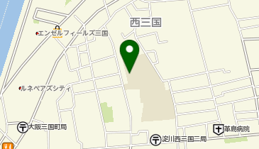 大阪市立三国中学校の地図画像
