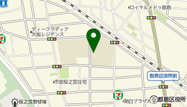 大阪市立都島中学校の地図画像