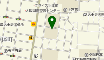 大阪市立夕陽丘中学校の地図画像