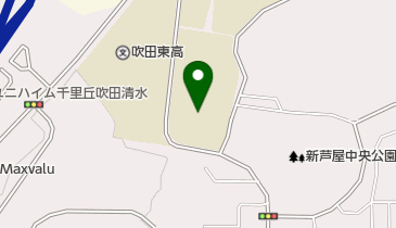 吹田市立千里丘中学校の地図画像