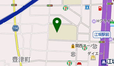 吹田市立豊津西中学校の地図画像