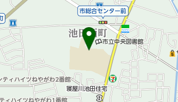 寝屋川市立第二中学校の地図画像