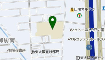 東大阪市立意岐部中学校の地図画像