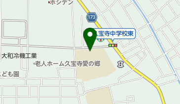 八尾市立久宝寺中学校の地図画像