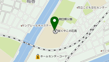 大阪府立咲くやこの花中学校の地図画像