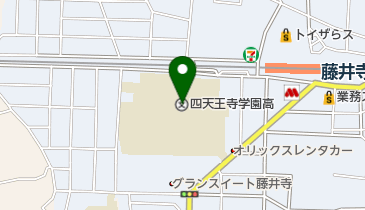 私立四天王寺東中学校の地図画像
